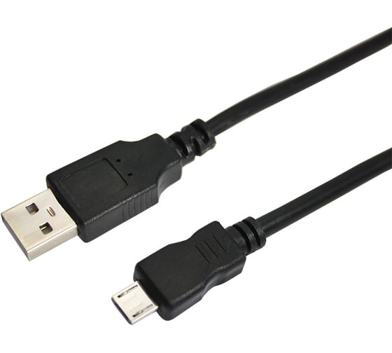 Шнур REXANT micro USB male - USB-A male 1.8M черный 18-1164-2