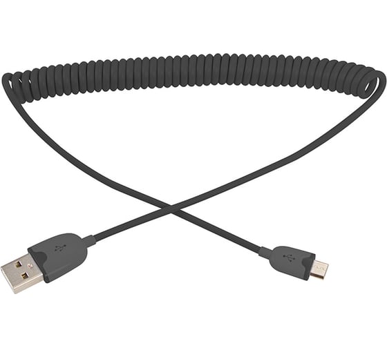 Универсальный кабель REXANT USB microUSB шнур витой 1 М черный 18-4300