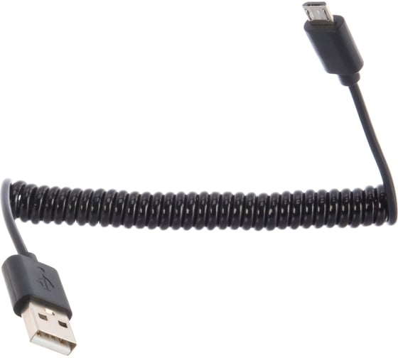 Универсальный кабель REXANT USB microUSB шнур витой 1 М черный 18-4300