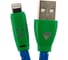 Светящиеся кабель REXANT USB разъемы для iPhone 5/6/7 моделей шнур шелк плоский 1М синий 18-4259 3