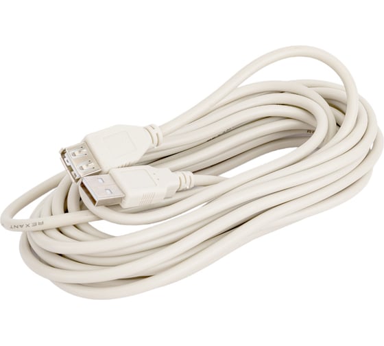 Шнур REXANT USB-А male - USB-A female 5M 18-1117