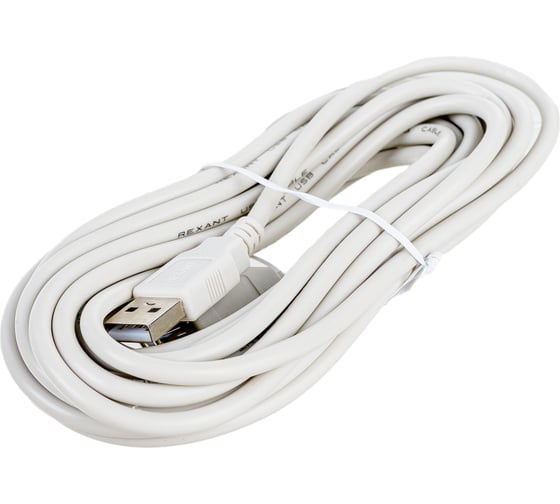 Шнур REXANT USB-А male - USB-A female 5M 18-1117