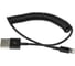 Кабель REXANT USB для iPhone 5/6/7 моделей шнур спираль 1М черный 18-4201 1