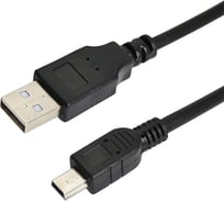 Шнур REXANT mini USB male - USB-A male 1.8M черный 18-1134-2