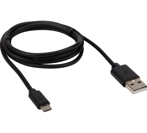 Кабель REXANT USB microUSB длинный штекер 1М черный 18-4268