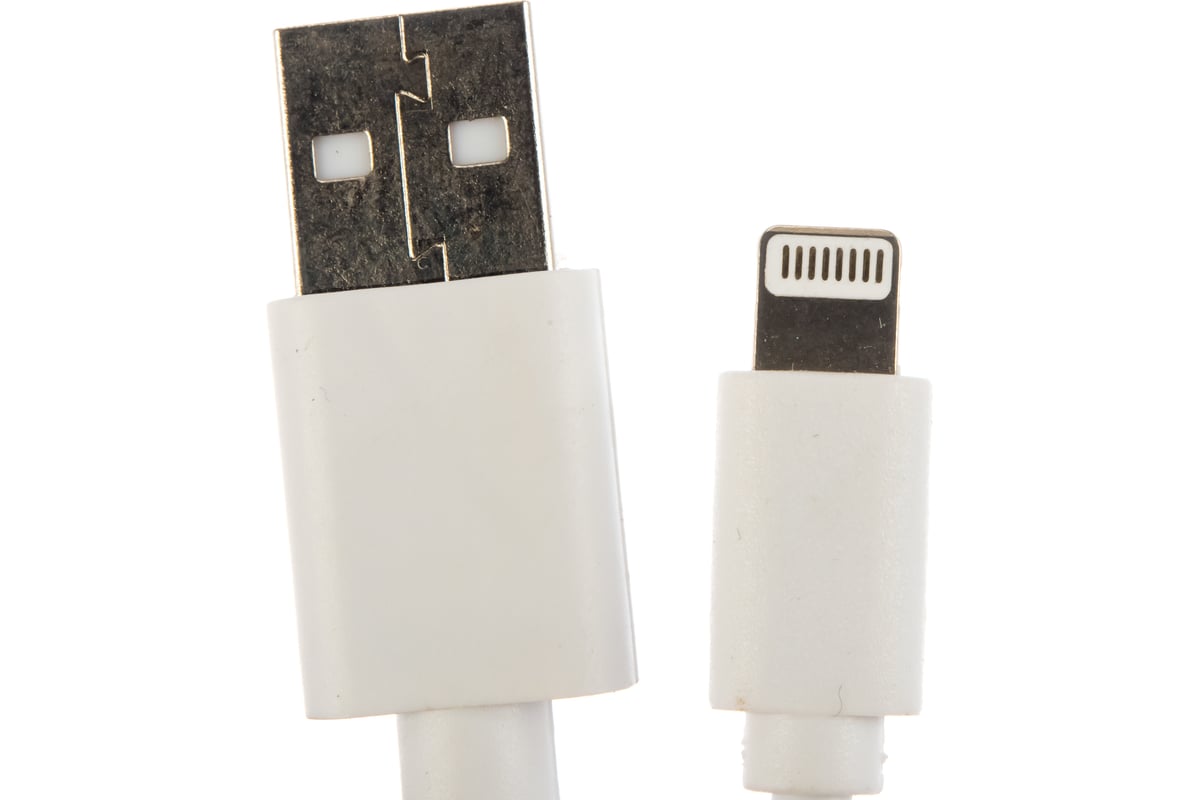 Кабель REXANT USB для iPhone 5/6/7 моделей шнур 1М белый 18-1121 - выгодная  цена, отзывы, характеристики, фото - купить в Москве и РФ