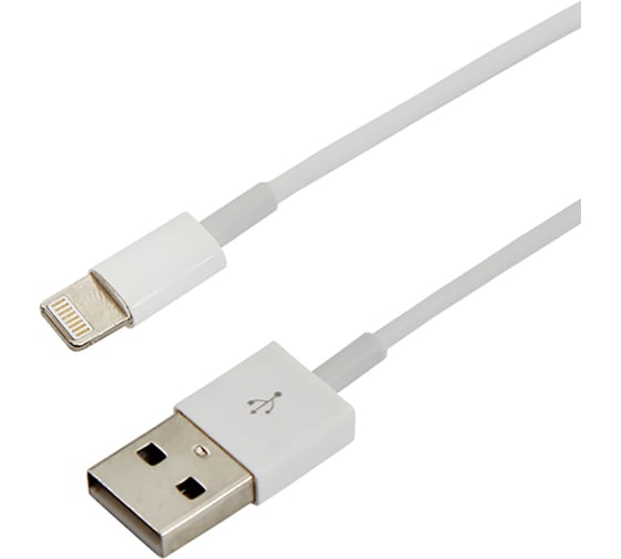 Кабель REXANT USB для iPhone 5/6/7 моделей шнур 1М белый 18-1121