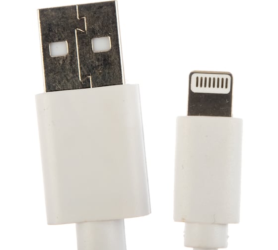 Кабель REXANT USB для iPhone 5/6/7 моделей шнур 1М белый 18-1121