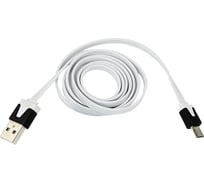 Универсальный кабель REXANT USB microUSB шнур плоский 1М белый 18-4274
