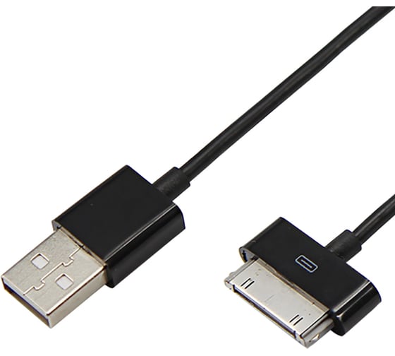 Кабель REXANT USB для iPhone 4/4S 30 pin шнур 1М черный 18-1124 1