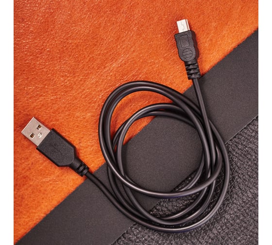 Кабель REXANT USB mini USB длинный штекер 1М черный 18-4402