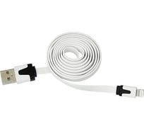 Кабель REXANT USB для iPhone 5/6/7 моделей slim шнур плоский 1М белый 18-1974