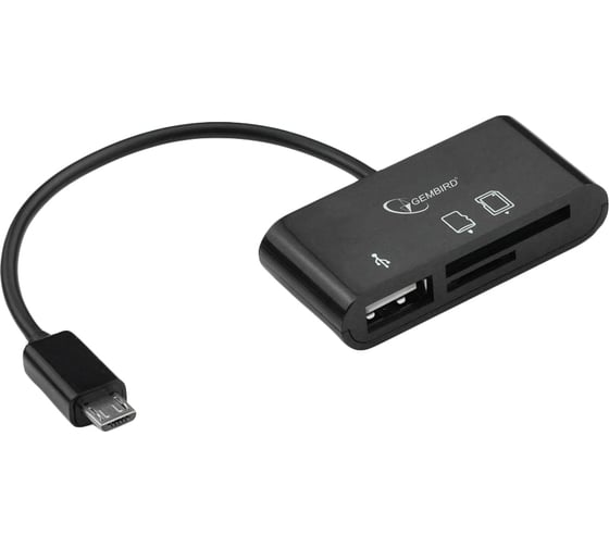 Кабель Gembird USB 2.0 OTG с картридером для телефонов планшетов блистер UHB-OTG-01