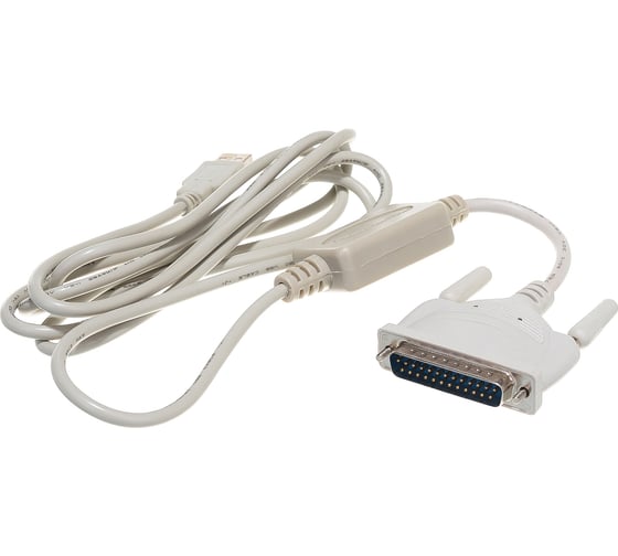 Конвертер Gembird COM - USB порт, AM/DB25M, Pro, 1.8м, белый, блистер UAS112
