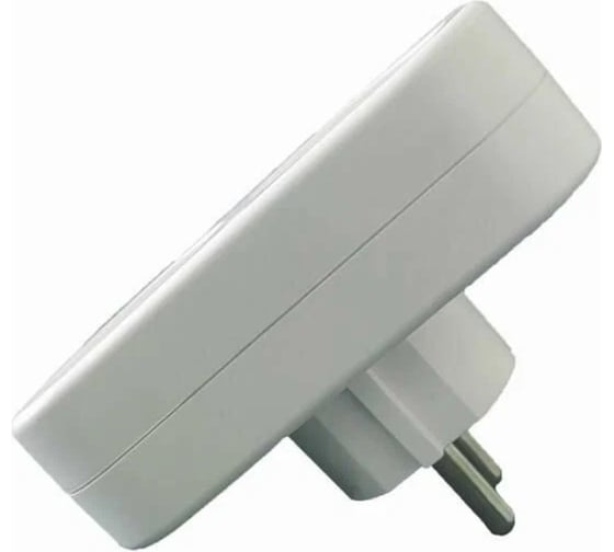 Разветвитель 2-местный TOKOV ELECTRIC без заземления, 16А, 250В, IP20, полипропилен, белый TKL-S2-C01