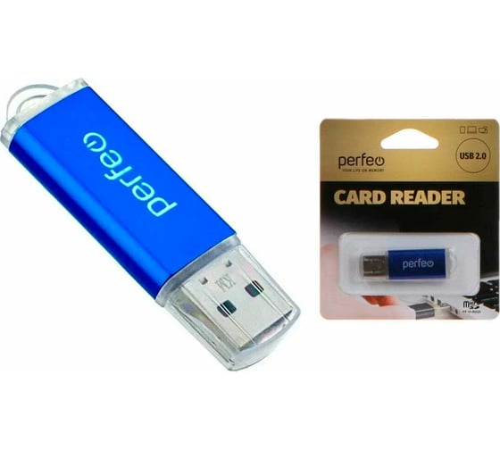 Card Reader PERFEO Micro SD синий 30016050