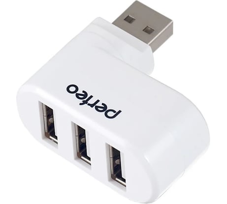 USB-хаб PERFEO USB-HUB, 3 Port, белый 30007096