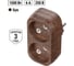 Блок TDM ELECTRIC на 2 гнезда 2П б/з плоский 6А 250B Эко SQ1806-0078 2