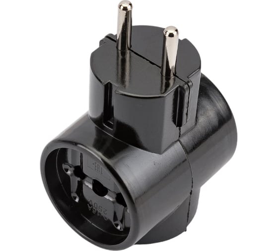 Тройник TDM ELECTRIC 3х2П 16А 250B ЕВРО Ретро карболит SQ1806-0101