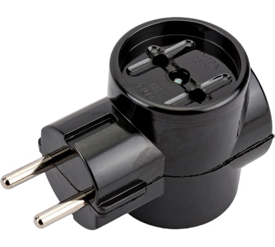 Тройник TDM ELECTRIC 3х2П 16А 250B ЕВРО Ретро карболит SQ1806-0101