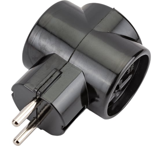 Тройник TDM ELECTRIC 3х2П 16А 250B ЕВРО Ретро карболит SQ1806-0101