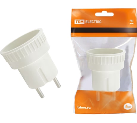 Переходник розетка с С1 СССР на евро Shuko 6А 250В TDM ELECTRIC SQ1806-0023