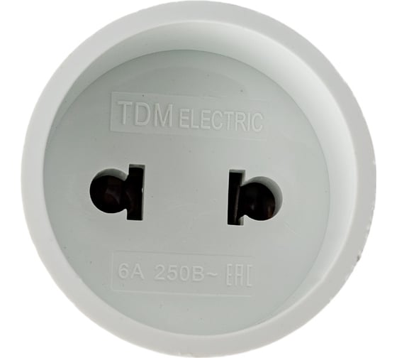 Адаптер розетка TDM ELECTRIC б/з - SHUKO 6А 250В белый SQ1806-0023