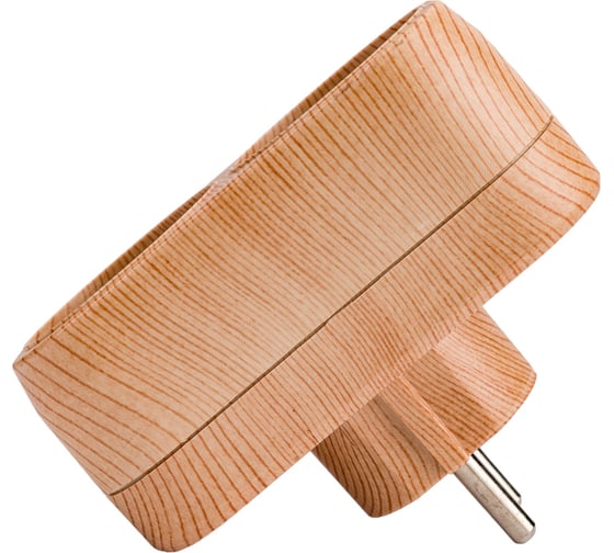 Блок TDM ELECTRIC на 2 гнезда 2П З плоский 16А 250B Эко сосна SQ1806-0074