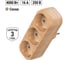 Блок TDM ELECTRIC на 3 гнезда 2П З плоский 16А 250B Эко сосна SQ1806-0076 2