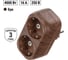Блок TDM ELECTRIC на 2 гнезда 2П З плоский 16А 250B Эко бук SQ1806-0079 2