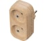 Блок TDM ELECTRIC на 2 гнезда 2П б/з плоский 6А 250B Эко сосна SQ1806-0073 1
