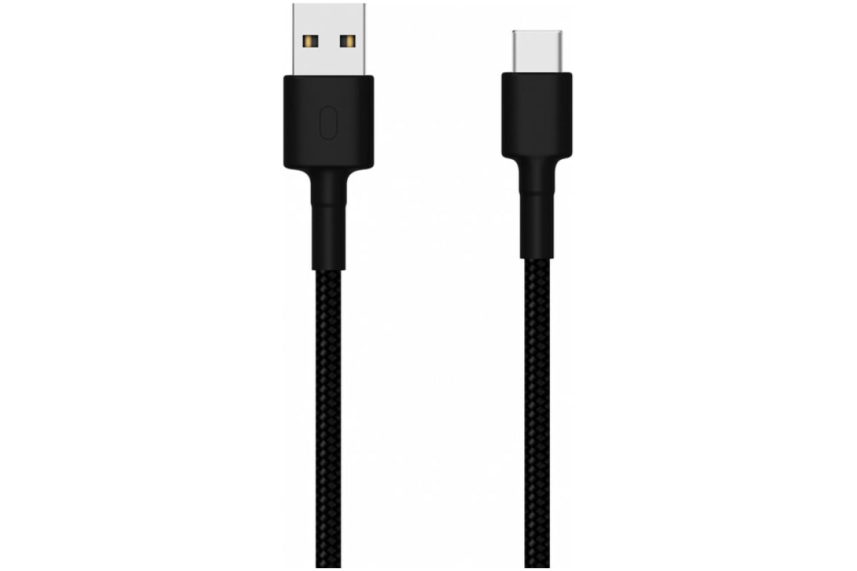 USB-кабель Xiaomi Mi Braided USB Type-C Cable SJX10ZM 100см чёрный  SJV4109GL - выгодная цена, отзывы, характеристики, фото - купить в Москве и  РФ