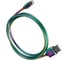 Кабель QUMO MFI С48, USB-Apple 8 pin, 1м, 5В, 2,4A, 12Вт, оплетка металл, пружинка металл, радужный 24252 1