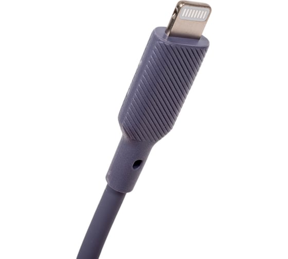 Кабель QUMO MFI С94, Type-C на MFI Apple 8 pin, силиконовый, 1м, 2,22A, 9V, 20W, PD, серый 32999