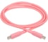 Кабель QUMO Type-C на Type-C, силиконовый, 1м, 3A, 60W, PD, розовый 32966 3