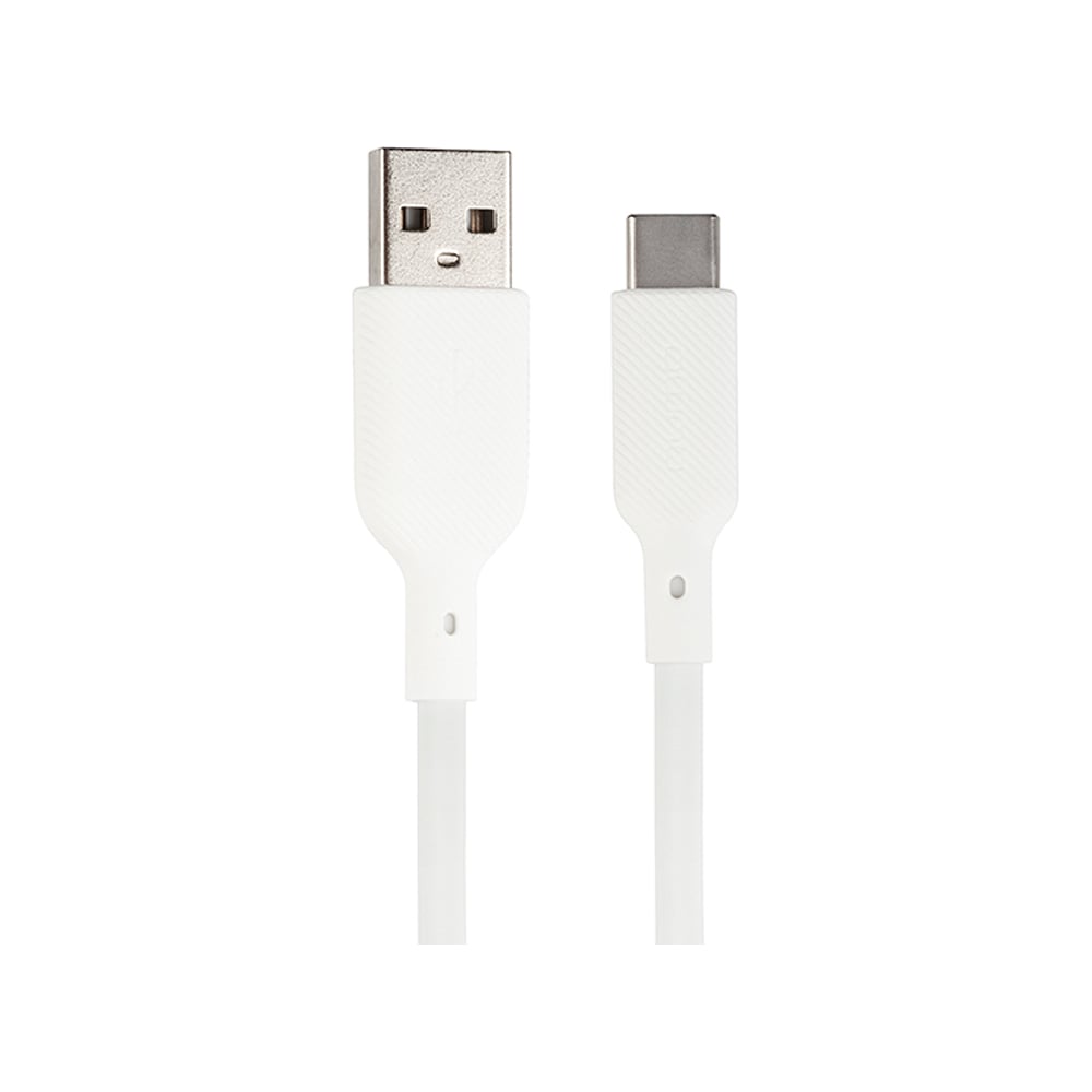 Кабель QUMO USB-A на Type-C, силиконовый, 1м, 3A, 18W, белый 32958 -  выгодная цена, отзывы, характеристики, фото - купить в Москве и РФ