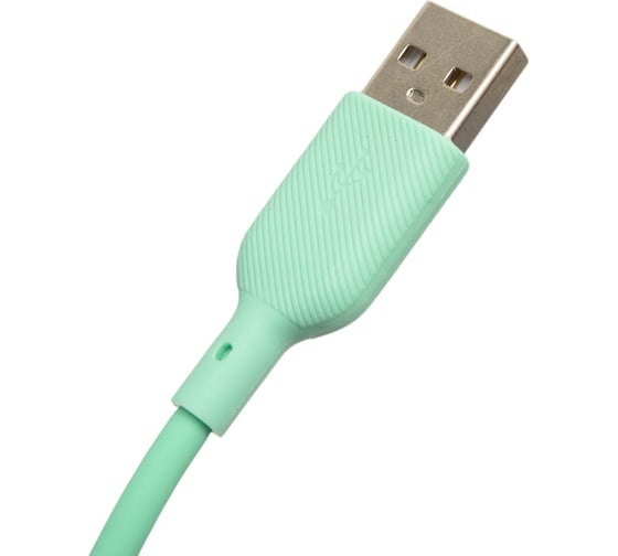 Кабель QUMO USB-A на Type-C, силиконовый, 1м, 3A, 18W, зеленый 32963