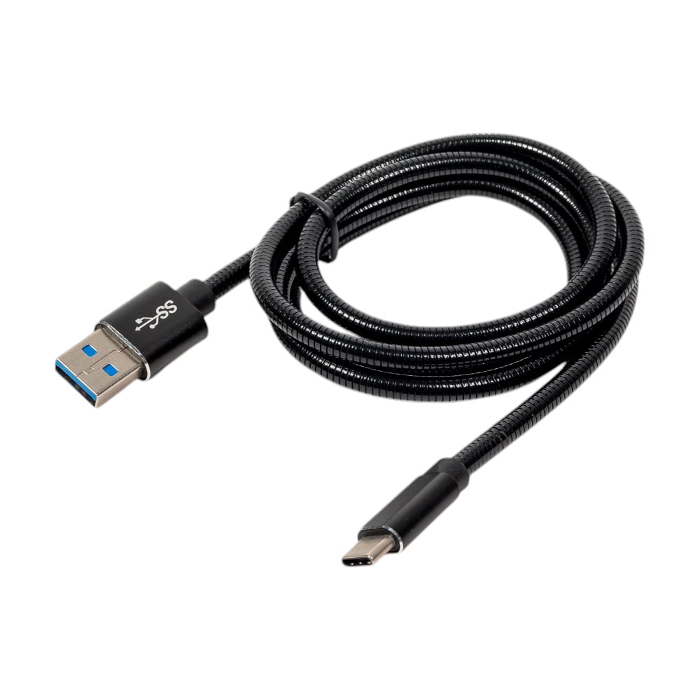Кабель QUMO USB 3.0-Type C, 1м, 5/9/12В, 3A, 18Вт, оплетка ...