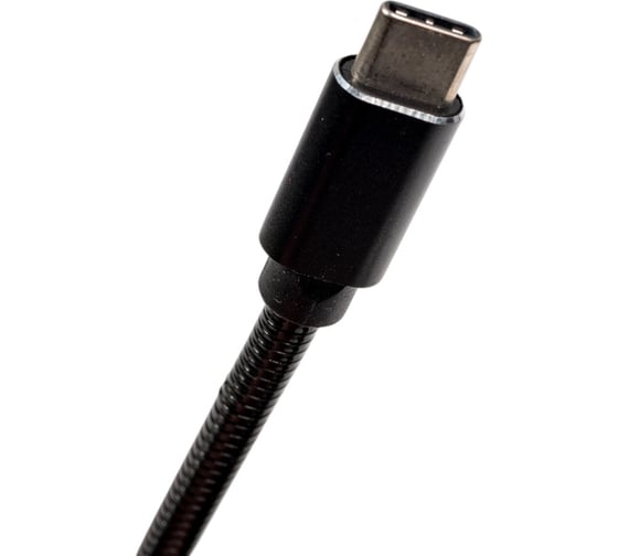 Кабель QUMO USB 3.0-Type C, 1м, 5/9/12В, 3A, 18Вт, оплетка, металлическая пружинка, коннектор металл, черный 22477