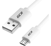 Кабель для зарядки и передачи данных GCR MicroUSB для Samsung, Xiaomi 51104, 2.0m, белый, VIV51I104