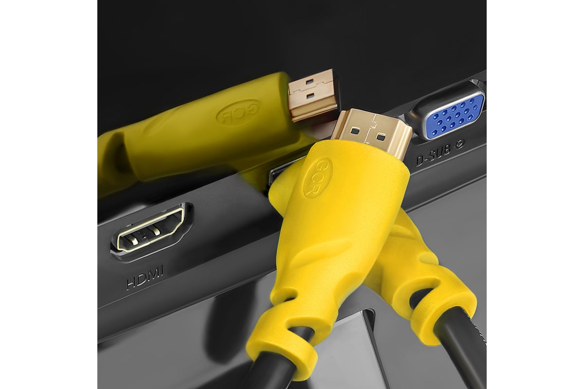 Кабель GCR HDMI, 1.0m, для подключения ПК, ТВ, Монитора, игровых и ТВ ...