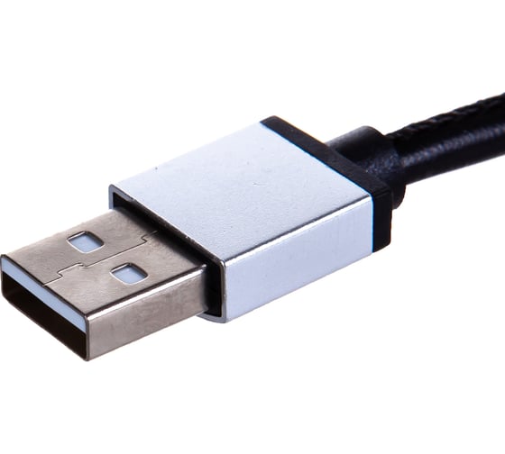 Кабель Intro USB/microUSB, leather, 1.2м, черный Б0035662