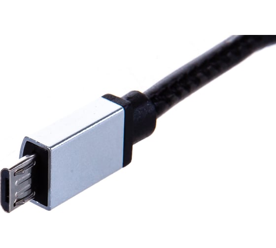 Кабель Intro USB/microUSB, leather, 1.2м, черный Б0035662