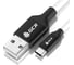 Кабель для зарядки телефона GCR TypeC, 2.0m, белый, алюминиевый корпус VIV51I756 1