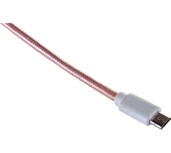 Кабель для зарядки телефона GCR microUSB, 1.0m, розовый нейлон 51689