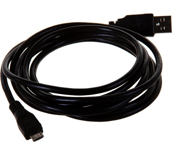 Кабель для зарядки телефона GCR microUSB, 2.0m, черный UA2MCB1-BB2S-2.0m