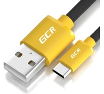 Кабель для зарядки телефона GCR TypeC, 1.0m, черный 51909