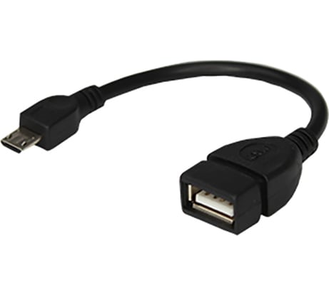USB кабель REXANT OTG micro USB на USB шнур 0.15M 18-1182