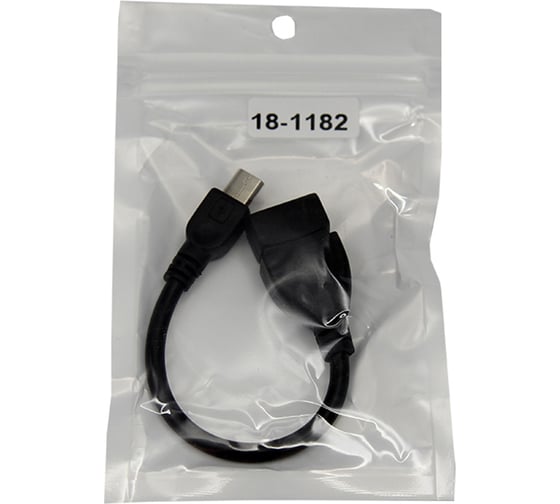 USB кабель REXANT OTG micro USB на USB шнур 0.15M 18-1182
