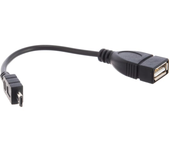 USB кабель REXANT OTG micro USB на USB шнур 0.15M 18-1182